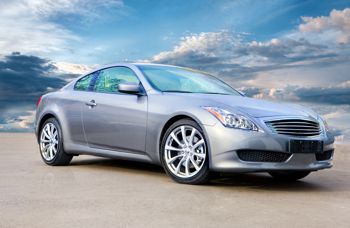 New car with sky in background