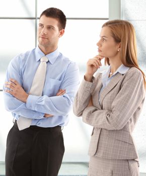 Two people thinking about certification