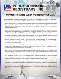 9 Pitfalls To Avoid When Managing Your QMS 9 Pitfalls To Avoid When Managing Your QMS