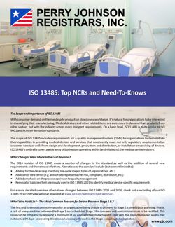ISO 13485: Top NCRs and Need-To-Knows ISO 13485: Top NCRs and Need-To-Knows
