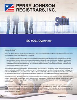 ISO 9001 Overview ISO 9001 Overview