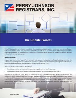 The Dispute Process The Dispute Process