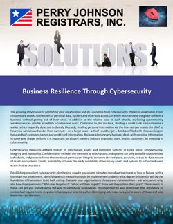 Business Resilience Through Cybersecurity Business Resilience Through Cybersecurity