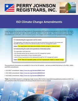 ISO Climate Change Amendments ISO Climate Change Amendments